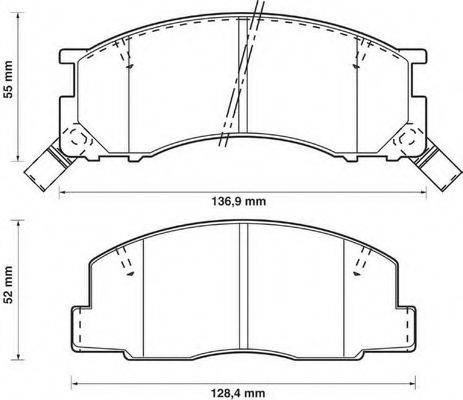 BENDIX 572342B Комплект гальмівних колодок, дискове гальмо