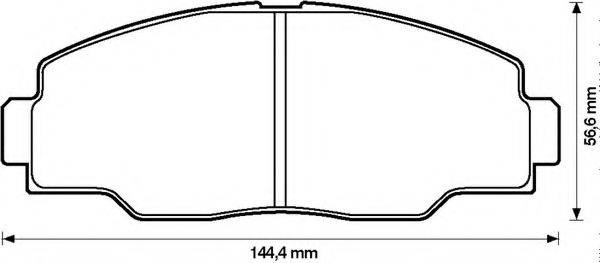 BENDIX 572366B Комплект гальмівних колодок, дискове гальмо