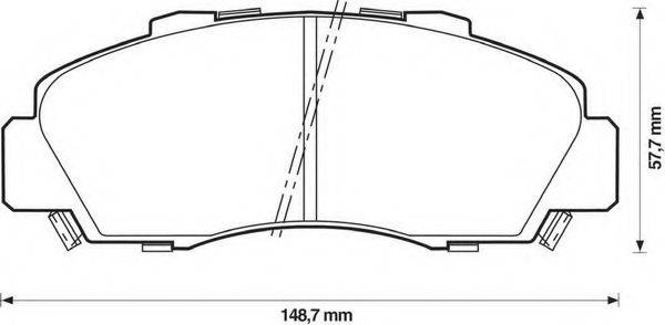 BENDIX 572393B Комплект гальмівних колодок, дискове гальмо