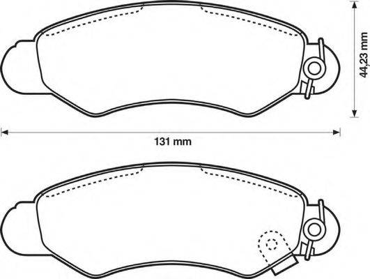 BENDIX 572418B Комплект гальмівних колодок, дискове гальмо