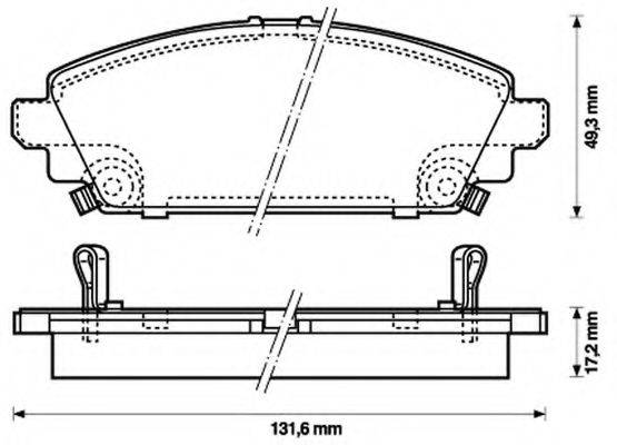 BENDIX 572464B Комплект гальмівних колодок, дискове гальмо