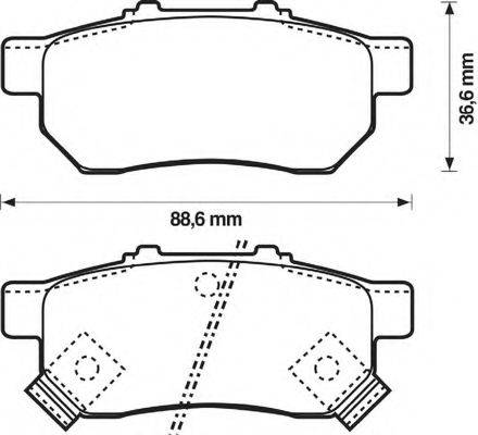 BENDIX 572473B Комплект гальмівних колодок, дискове гальмо