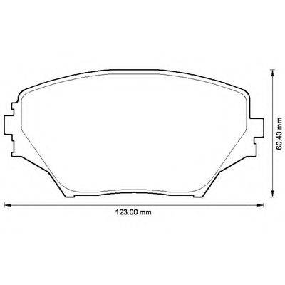 BENDIX 572487B Комплект гальмівних колодок, дискове гальмо