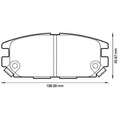 BENDIX 572493B Комплект гальмівних колодок, дискове гальмо