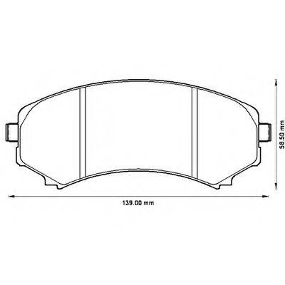 BENDIX 572497B Комплект гальмівних колодок, дискове гальмо