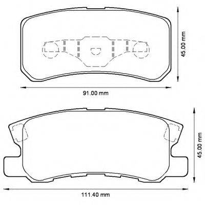 BENDIX 572498B Комплект гальмівних колодок, дискове гальмо