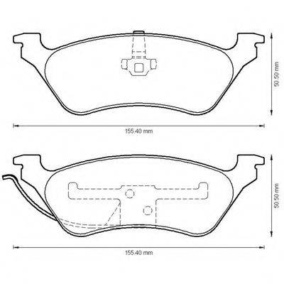 BENDIX 572505B Комплект гальмівних колодок, дискове гальмо