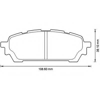 BENDIX 572529B Комплект гальмівних колодок, дискове гальмо