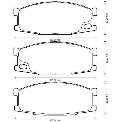 BENDIX 572533B Комплект гальмівних колодок, дискове гальмо