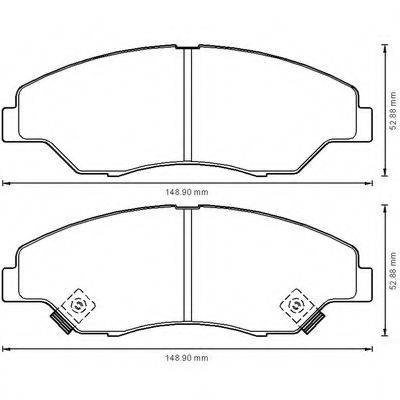 BENDIX 572536B Комплект гальмівних колодок, дискове гальмо