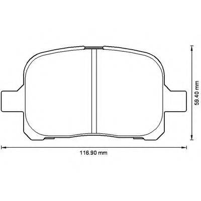 BENDIX 572538B Комплект гальмівних колодок, дискове гальмо