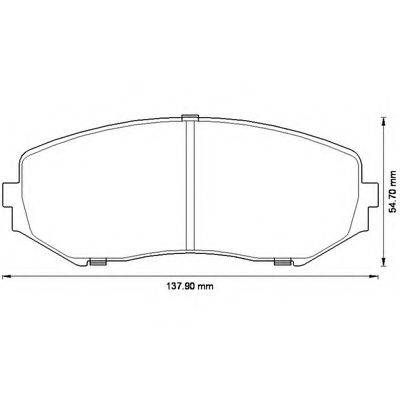 BENDIX 572584B Комплект гальмівних колодок, дискове гальмо