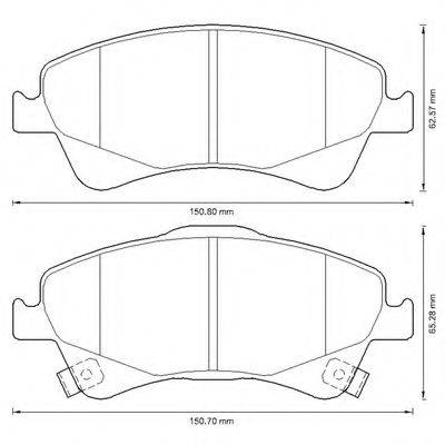 BENDIX 572600B Комплект гальмівних колодок, дискове гальмо