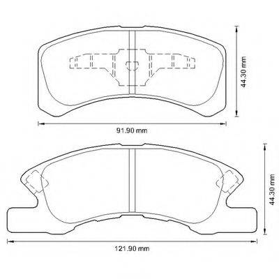 BENDIX 572615B Комплект гальмівних колодок, дискове гальмо