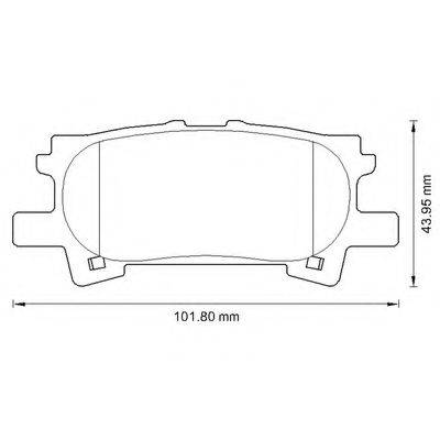 BENDIX 572621B Комплект гальмівних колодок, дискове гальмо