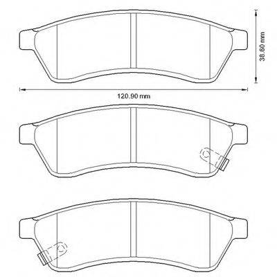 BENDIX 572633B Комплект гальмівних колодок, дискове гальмо