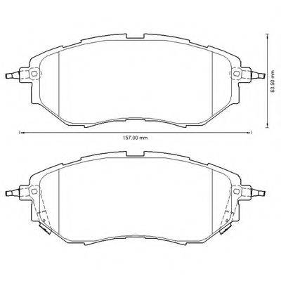 BENDIX 572638B Комплект гальмівних колодок, дискове гальмо