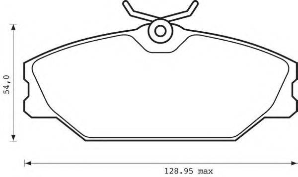 BENDIX 573008B Комплект гальмівних колодок, дискове гальмо