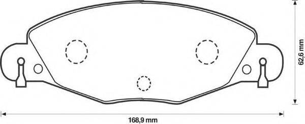 BENDIX 573029B Комплект гальмівних колодок, дискове гальмо