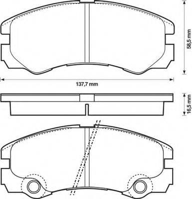 BENDIX 573066B Комплект гальмівних колодок, дискове гальмо