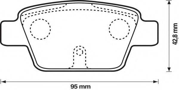 BENDIX 573105B Комплект гальмівних колодок, дискове гальмо