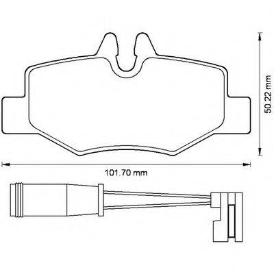 BENDIX 573222B Комплект гальмівних колодок, дискове гальмо