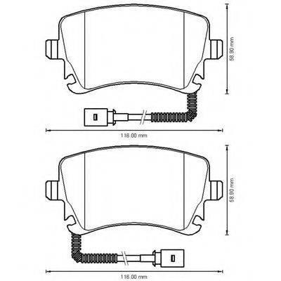 BENDIX 573225B Комплект гальмівних колодок, дискове гальмо