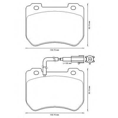 BENDIX 573309B Комплект гальмівних колодок, дискове гальмо