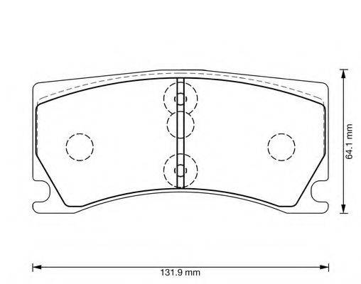 BENDIX 573372B Комплект гальмівних колодок, дискове гальмо