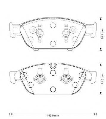 BENDIX 573381B Комплект гальмівних колодок, дискове гальмо