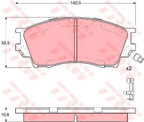 DR!VE+ DP1010100465 Комплект гальмівних колодок, дискове гальмо