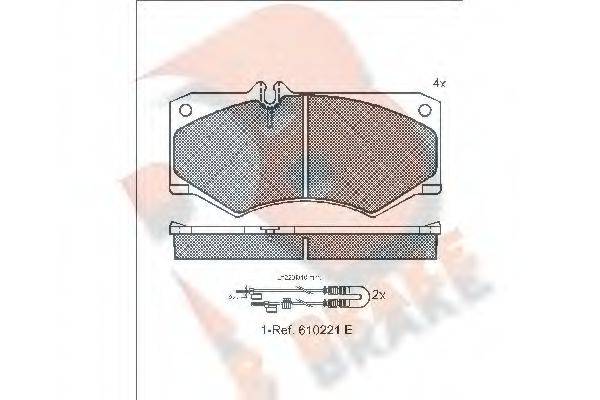 R BRAKE RB0405113 Комплект гальмівних колодок, дискове гальмо