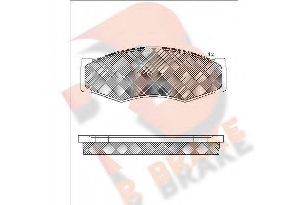 R BRAKE RB0526 Комплект гальмівних колодок, дискове гальмо