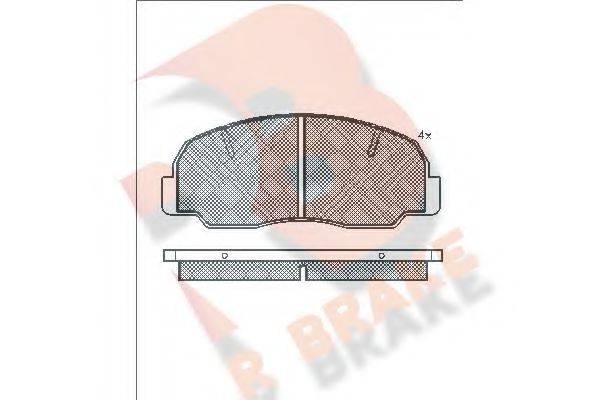 R BRAKE RB0604 Комплект гальмівних колодок, дискове гальмо