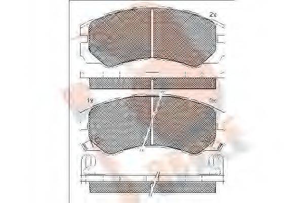 R BRAKE RB0990 Комплект гальмівних колодок, дискове гальмо