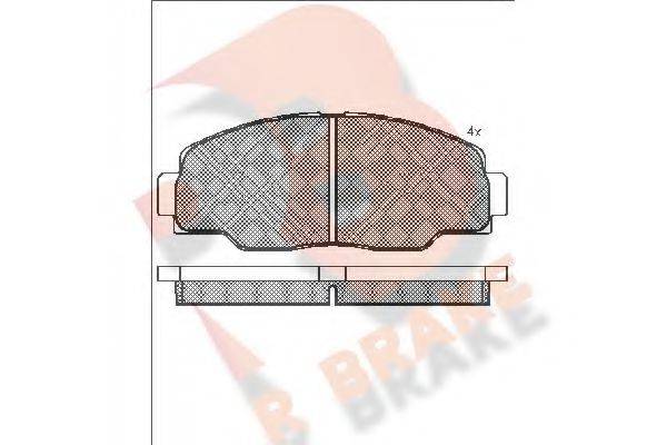 R BRAKE RB1008 Комплект гальмівних колодок, дискове гальмо