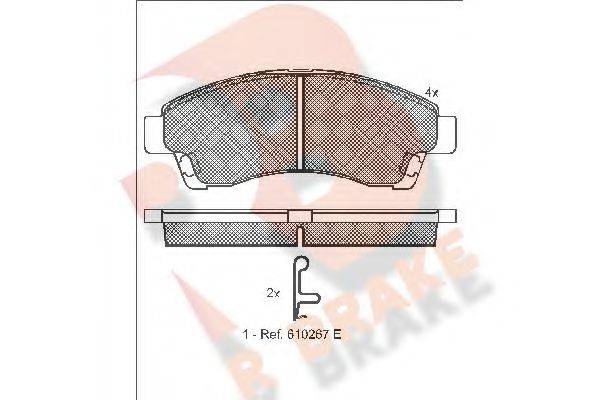 R BRAKE RB1324 Комплект гальмівних колодок, дискове гальмо