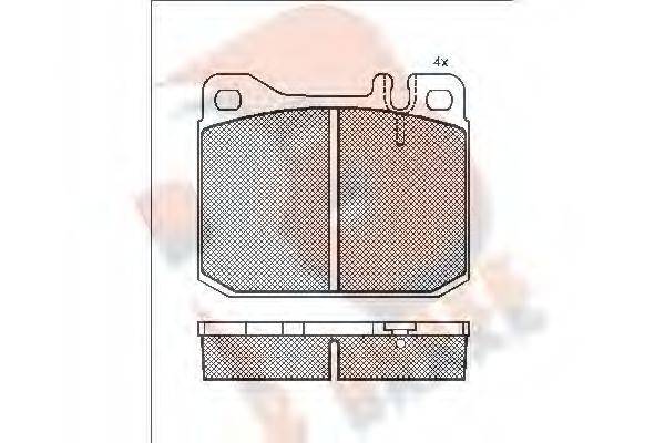 R BRAKE RB1149 Комплект гальмівних колодок, дискове гальмо