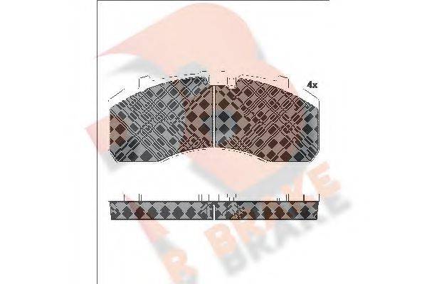 R BRAKE RB2091 Комплект гальмівних колодок, дискове гальмо