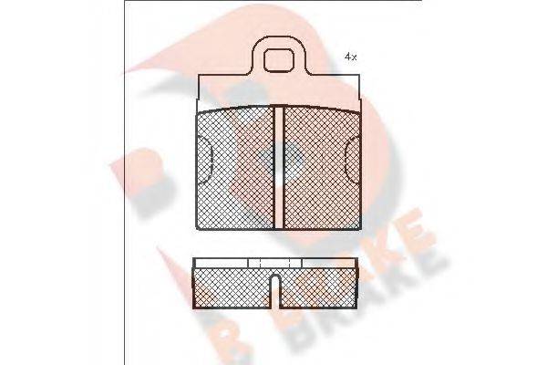 R BRAKE RB0085 Комплект гальмівних колодок, дискове гальмо