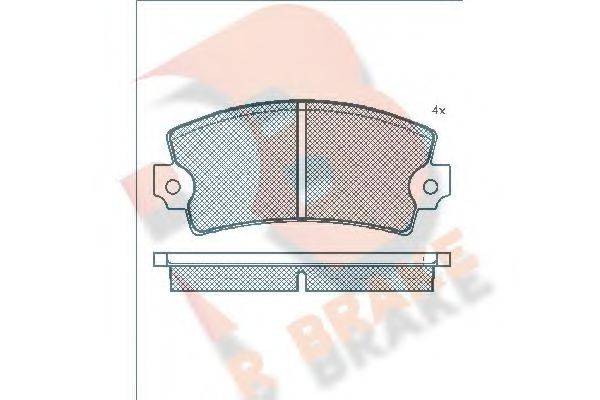 R BRAKE RB0089 Комплект гальмівних колодок, дискове гальмо