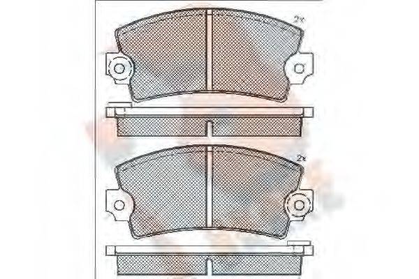 R BRAKE RB0101 Комплект гальмівних колодок, дискове гальмо