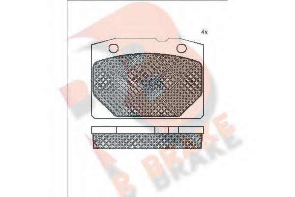 R BRAKE RB0155 Комплект гальмівних колодок, дискове гальмо