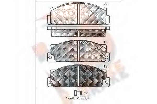 R BRAKE RB0240 Комплект гальмівних колодок, дискове гальмо