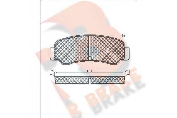 R BRAKE RB0274 Комплект гальмівних колодок, дискове гальмо