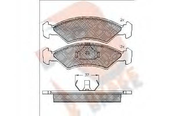 R BRAKE RB0451 Комплект гальмівних колодок, дискове гальмо