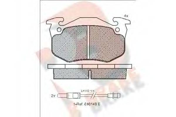 R BRAKE RB0457 Комплект гальмівних колодок, дискове гальмо