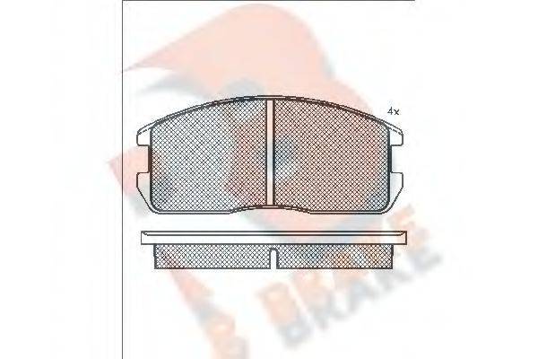 R BRAKE RB0497 Комплект гальмівних колодок, дискове гальмо