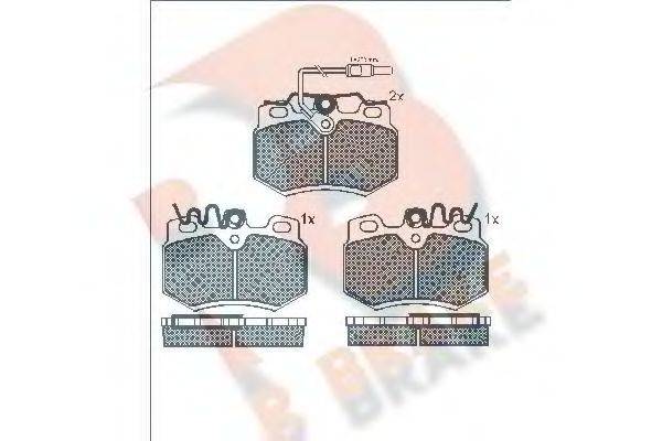 R BRAKE RB0553 Комплект гальмівних колодок, дискове гальмо