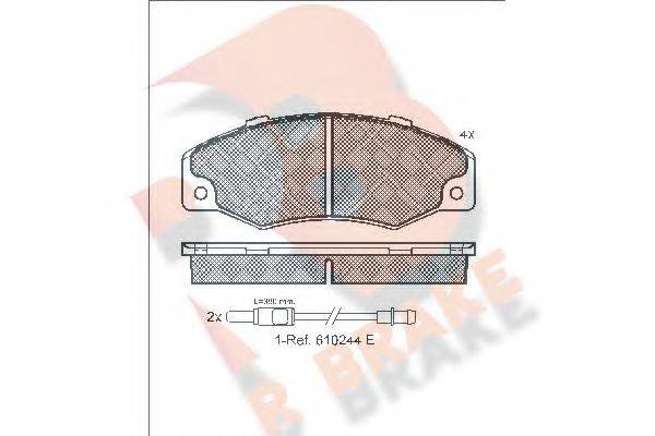 R BRAKE RB0556 Комплект гальмівних колодок, дискове гальмо